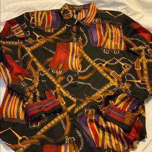 Lauren Ralph Lauren equestrian blouse sz large